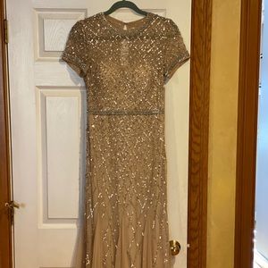 Adrianna Papell Champagne Bridesmaid dress